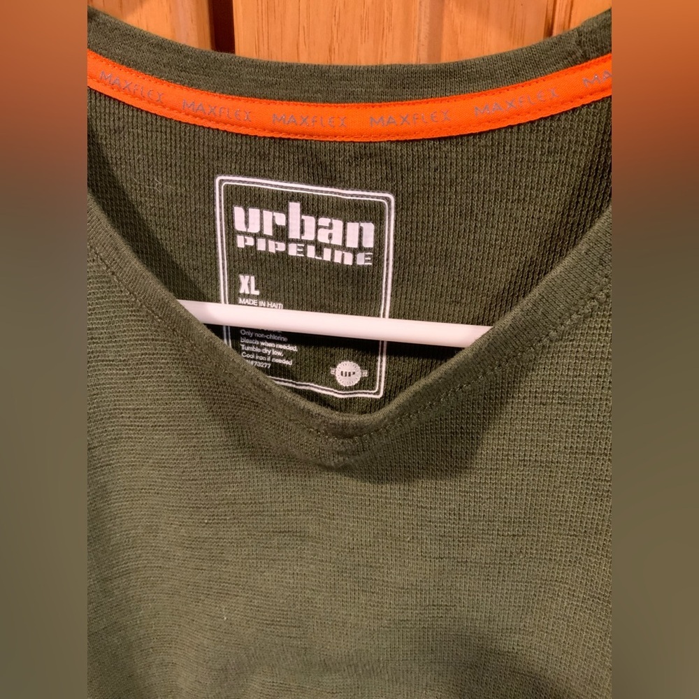 Urban Pipeline Men's Olive Long Sleeve Tee